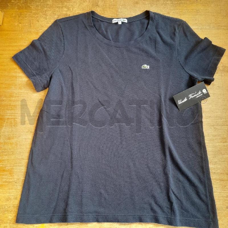 MAGLIETTA DONNA LACOSTE BLU | Mercatino dell'Usato Sondrio 1