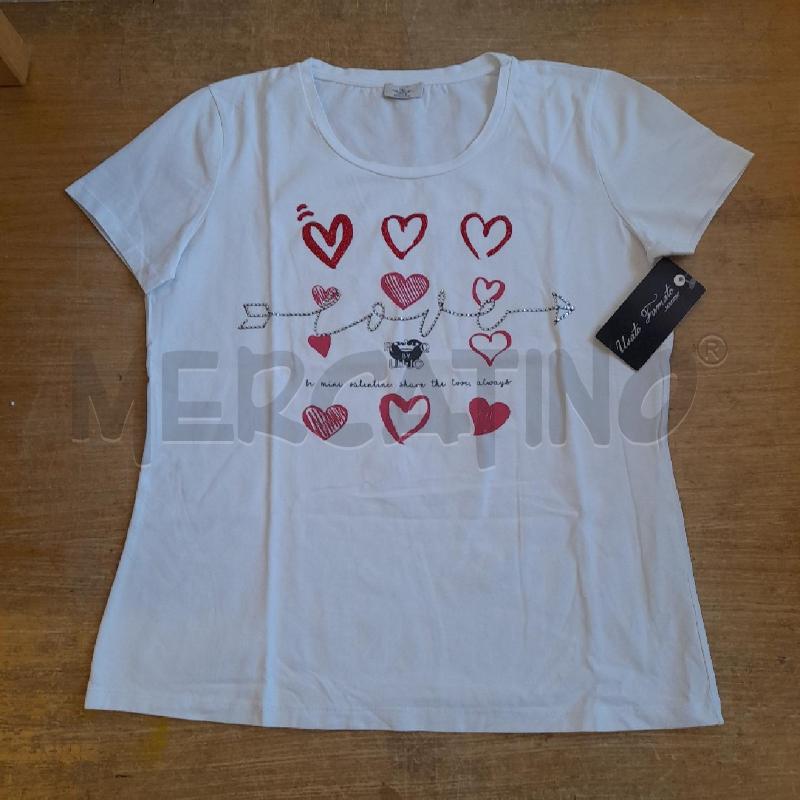 MAGLIETTA DONNA REBEL QUEEN LIU JO CUORI ROSSI | Mercatino dell'Usato Sondrio 1