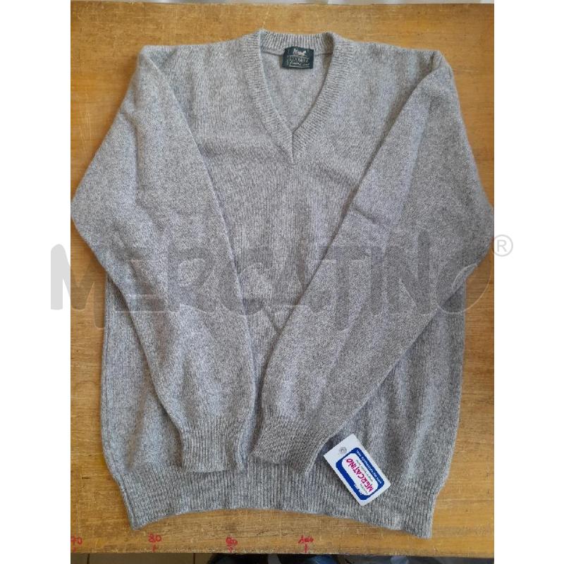 MAGLIONE UOMO ANGORA CASHMIRE GRIGIO | Mercatino dell'Usato Sondrio 1
