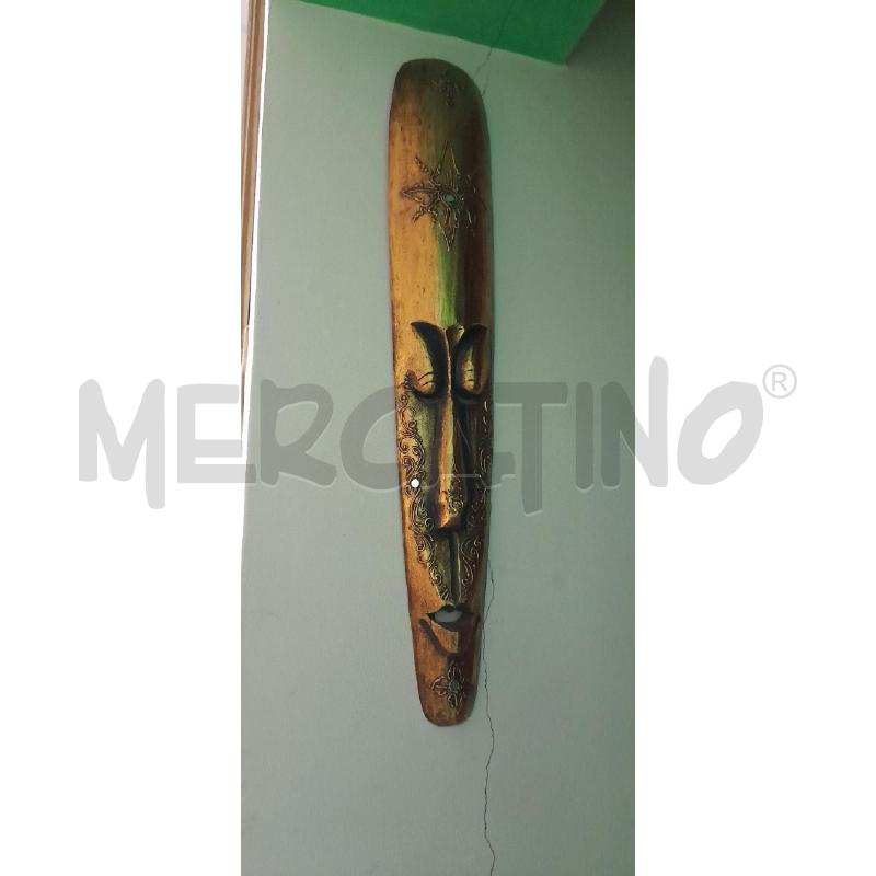 MASCHERA LEGNO DORATA | Mercatino dell'Usato Sondrio 1