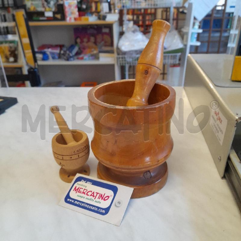 MORTAI LEGNO 2 PZ | Mercatino dell'Usato Sondrio 1