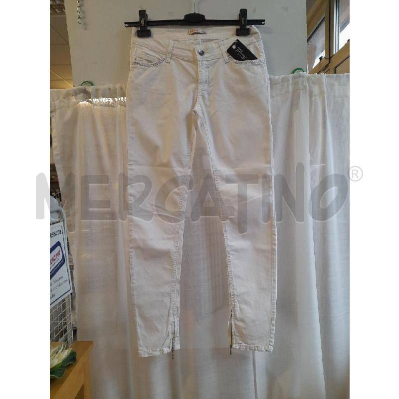 PANTALONE DONNA BIANCO LIU JO STRASS | Mercatino dell'Usato Sondrio 1
