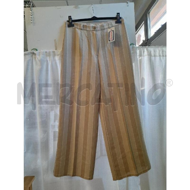 PANTALONE DONNA STRISCE BEIGE | Mercatino dell'Usato Sondrio 1