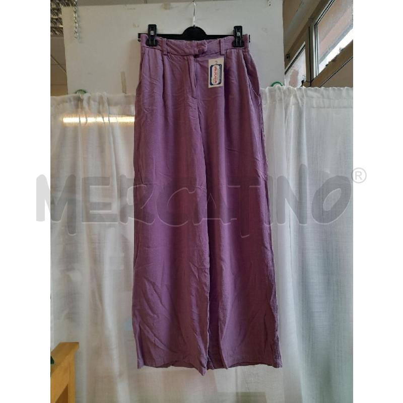 PANTALONE DONNA VISCOSA LINO LILLA | Mercatino dell'Usato Sondrio 1