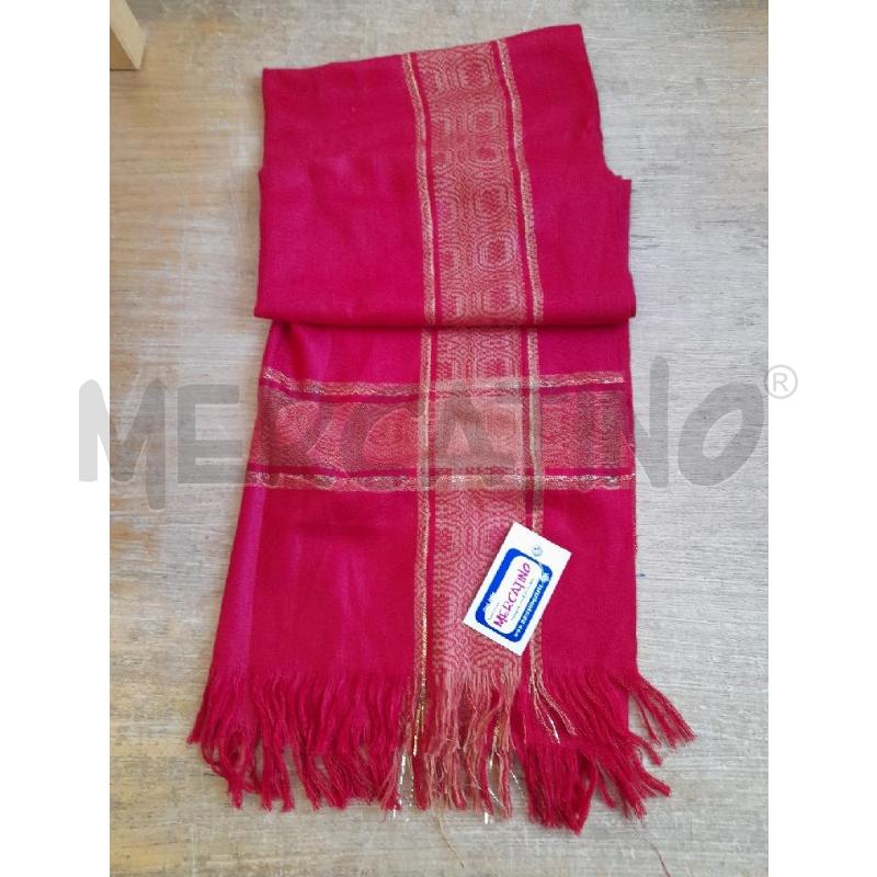 PASHMINA DONNA ROSSA ORO | Mercatino dell'Usato Sondrio 1