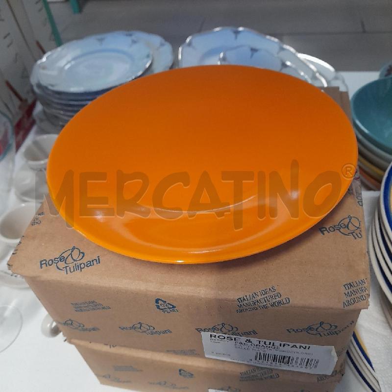 PIATTINI ARANCIO ROS E TULIPANI PZ. 11 | Mercatino dell'Usato Sondrio 1