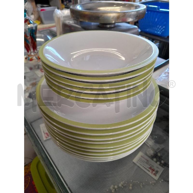 PIATTI PZ. 16 BORDO VERDE | Mercatino dell'Usato Sondrio 1