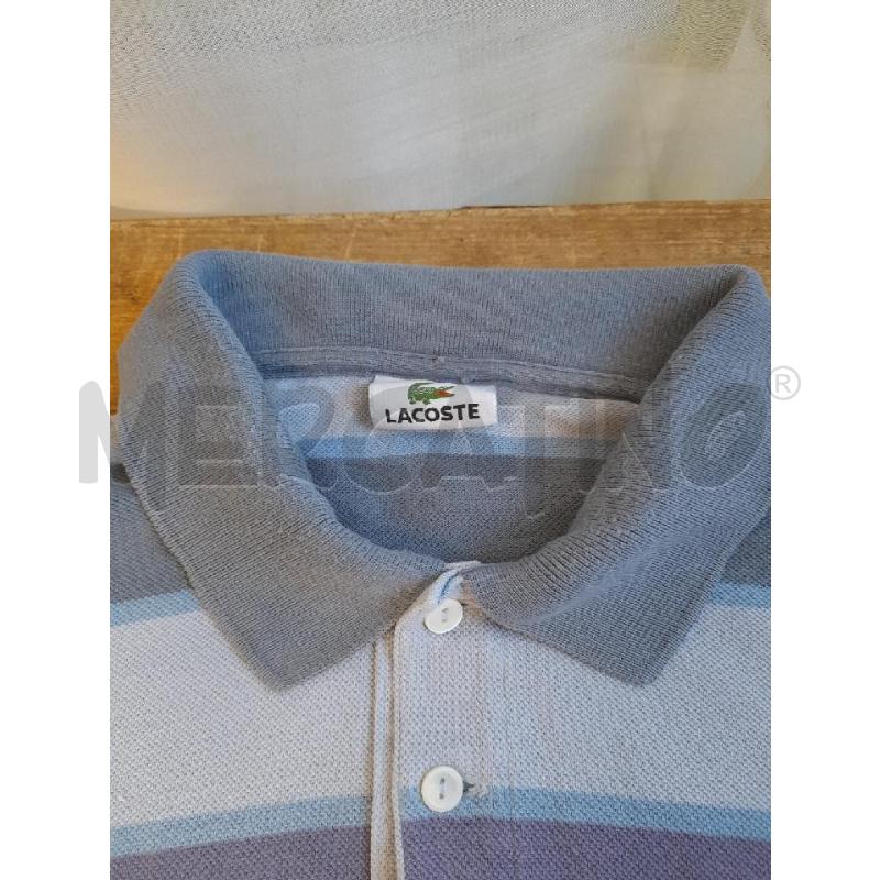 POLO UOMO LACOSTE RIGHE AZZURRE | Mercatino dell'Usato Sondrio 2