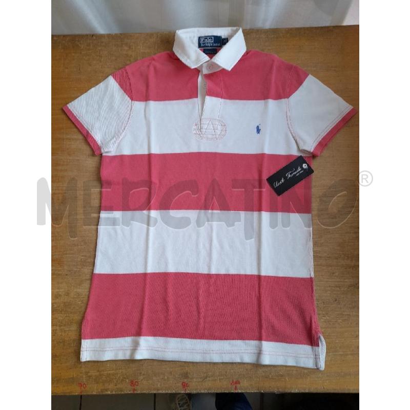 POLO UOMO RALPH LAUREN BIANCA ROSA | Mercatino dell'Usato Sondrio 1