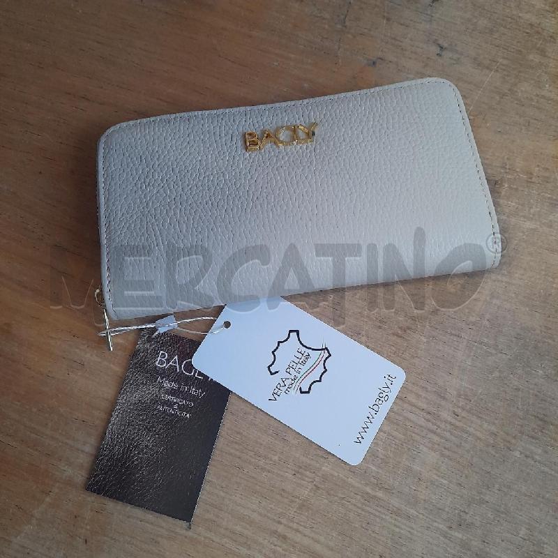 PORTA FOGLIO PELLE BEIGE BAGLY NUOVO | Mercatino dell'Usato Sondrio 1