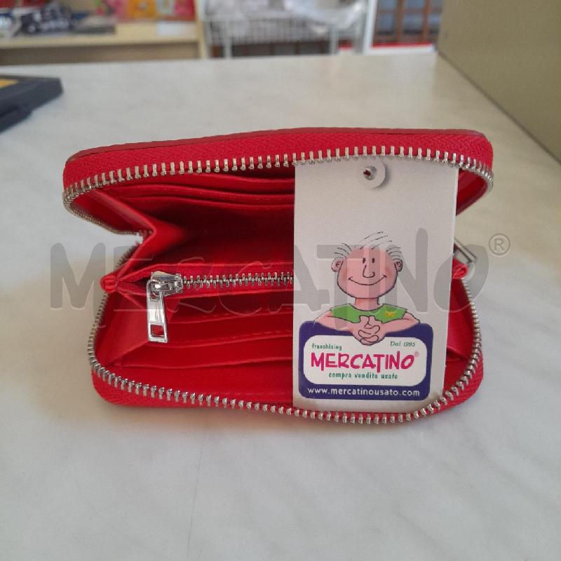 PORTA FOGLIO PELLE ROSSO | Mercatino dell'Usato Sondrio 1