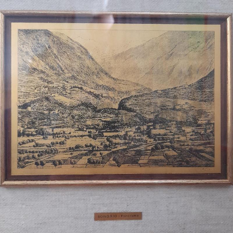 QUADRO FOGLIA ORO SONDRIO PANORAMA | Mercatino dell'Usato Sondrio 2