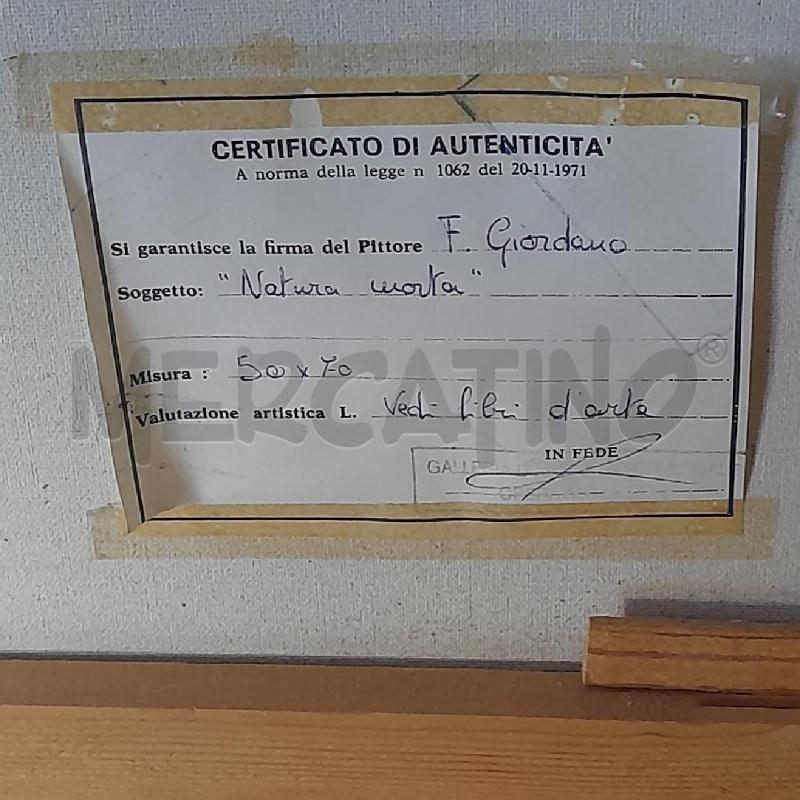 QUADRO NATURA MORTA FRANCESCO GIORDANO | Mercatino dell'Usato Sondrio 2