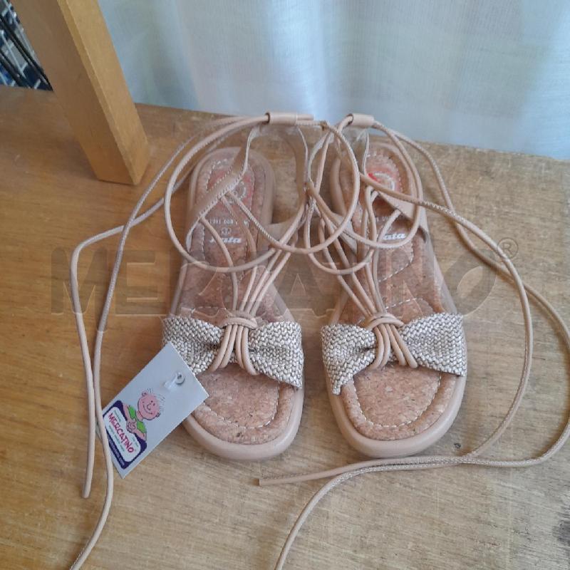 SANDALI DONNA BATA SUGHERO CON LACCI | Mercatino dell'Usato Sondrio 1