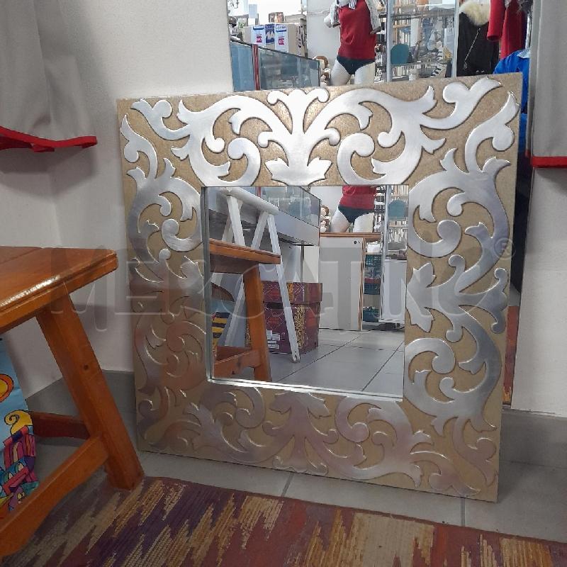 SPECCHIO DEVON & DEVON DECÒ LEGNO ARGENTATO 69X69 | Mercatino dell'Usato Sondrio 1