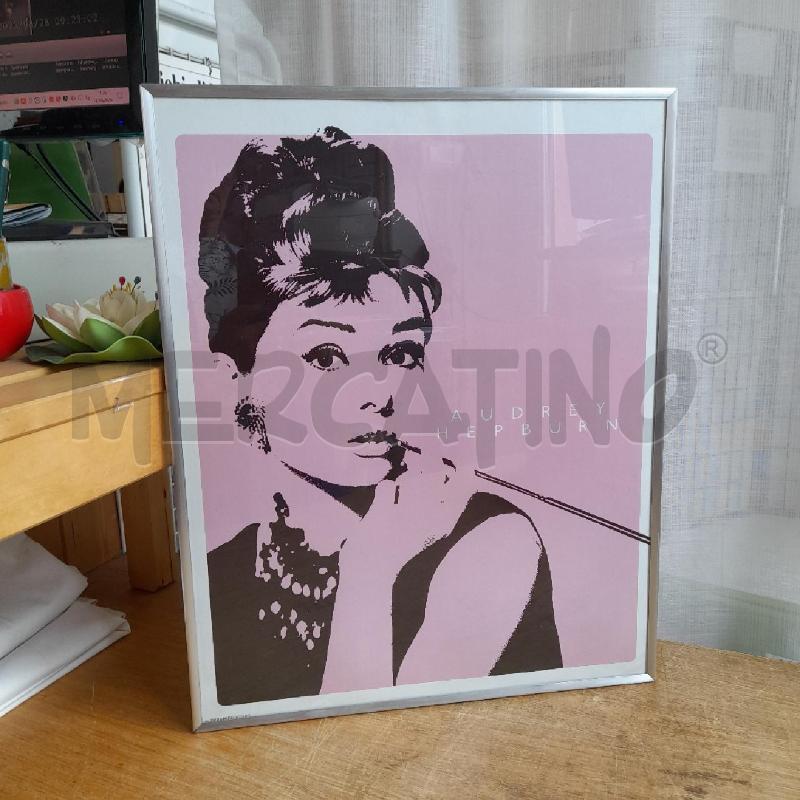 STAMPA AUDREY HEPBURN CORNICE ALLUMINIO | Mercatino dell'Usato Sondrio 1
