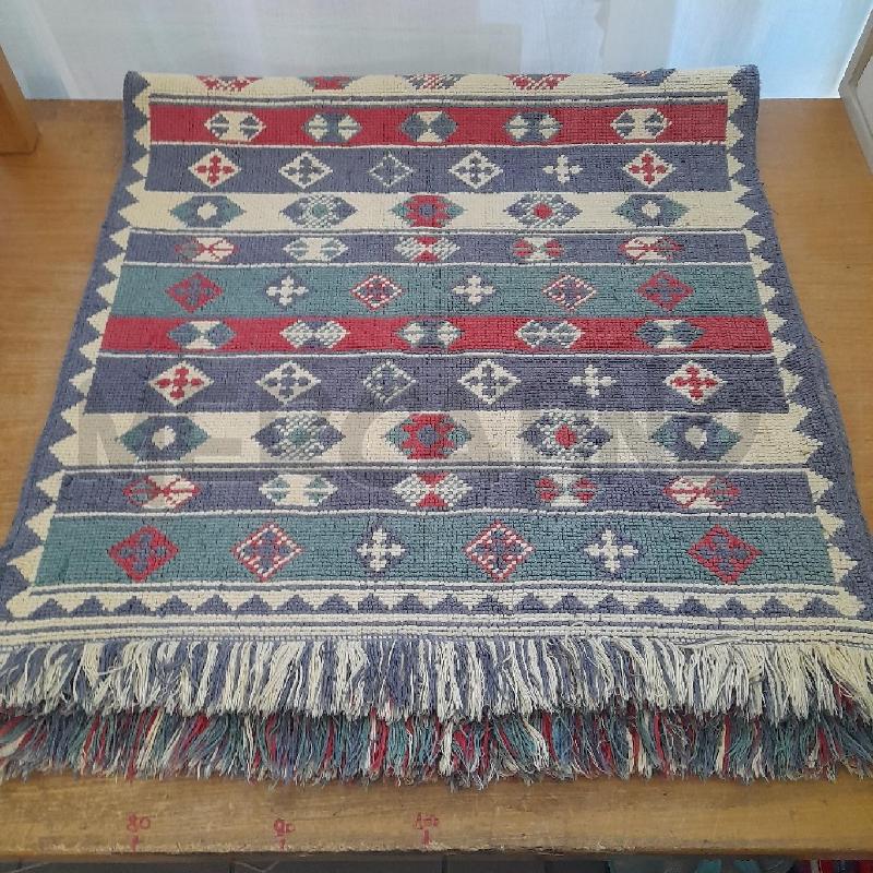 TAPPETO KILIM GEOMETRIE E FRANGE 145X70 | Mercatino dell'Usato Sondrio 1