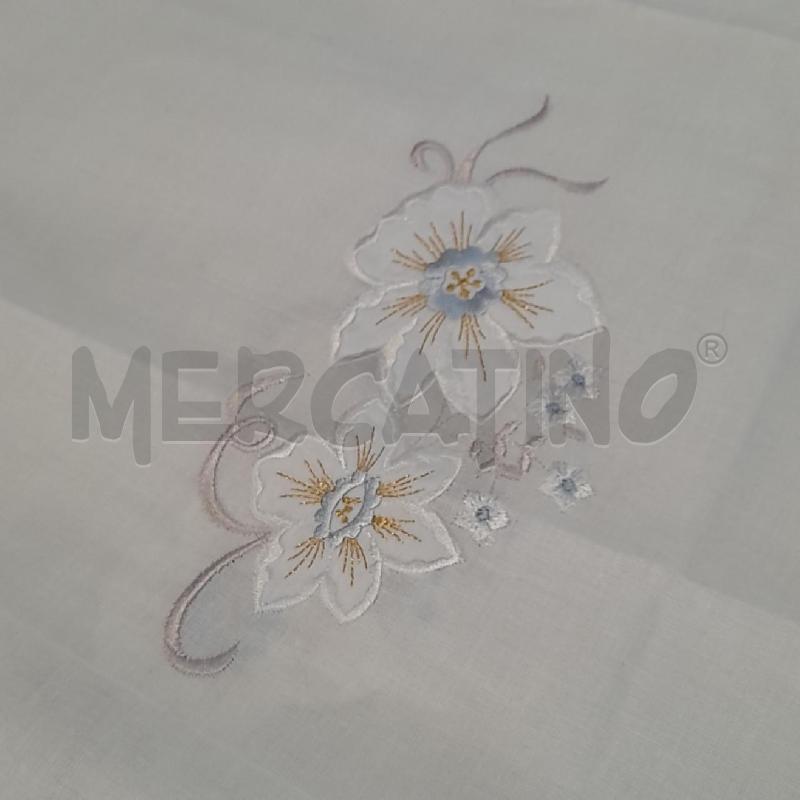 TOVAGLIA BIANCA RICAMI 230X135 TOVAGLIOLI 12 | Mercatino dell'Usato Sondrio 2