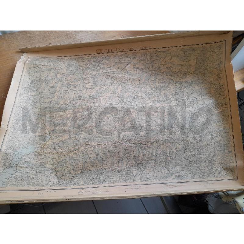 VECCHIA CARTINA VALTELLINA ANTONIO VALLARDI | Mercatino dell'Usato Sondrio 1