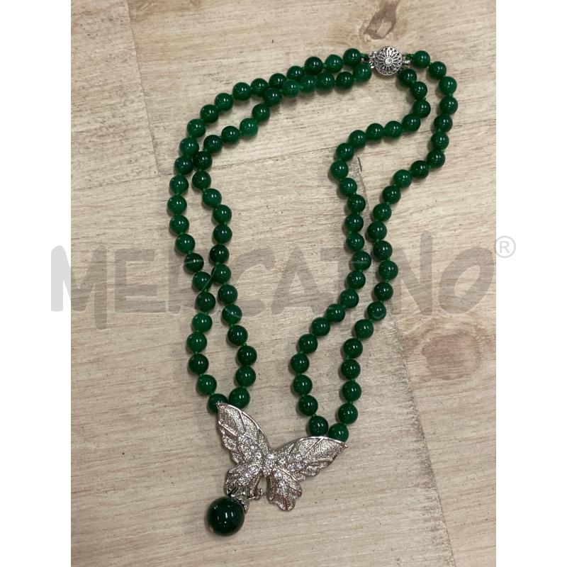 COLLANA VERDE FARFALLA | Mercatino dell'Usato Savona 1