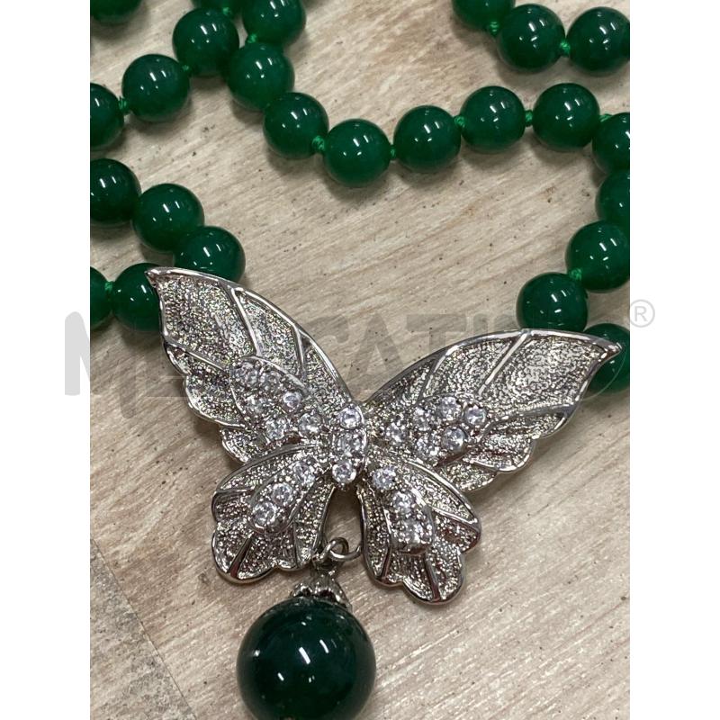 COLLANA VERDE FARFALLA | Mercatino dell'Usato Savona 3