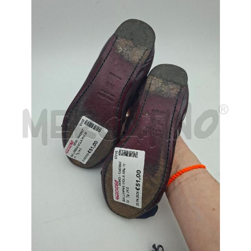 BALLERINA VIOLA MIU MIU  | Mercatino dell'Usato Albenga 3