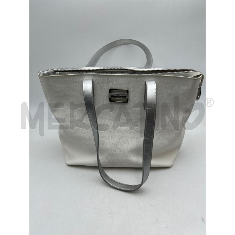 BORSA DONNA BIANCO ARGENTO NEROGIARDI | Mercatino dell'Usato Albenga 1