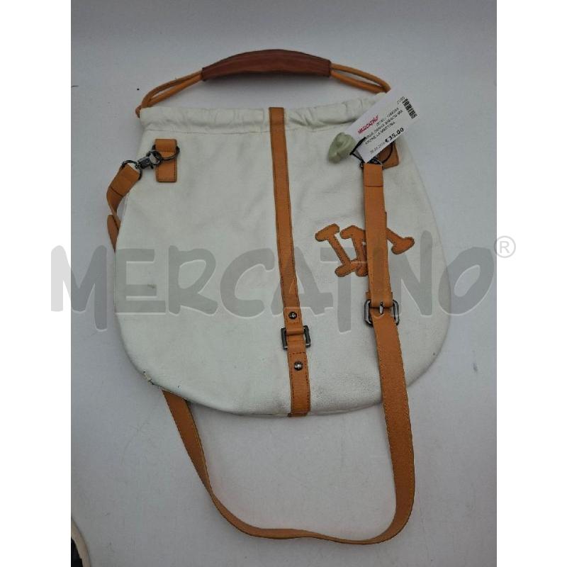 BORSA DONNA BIANCO MARRONE LA MARTINA | Mercatino dell'Usato Albenga 1