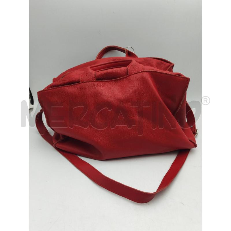 BORSA DONNA DELCONTE ROSSO FIORE PELLE | Mercatino dell'Usato Albenga 2