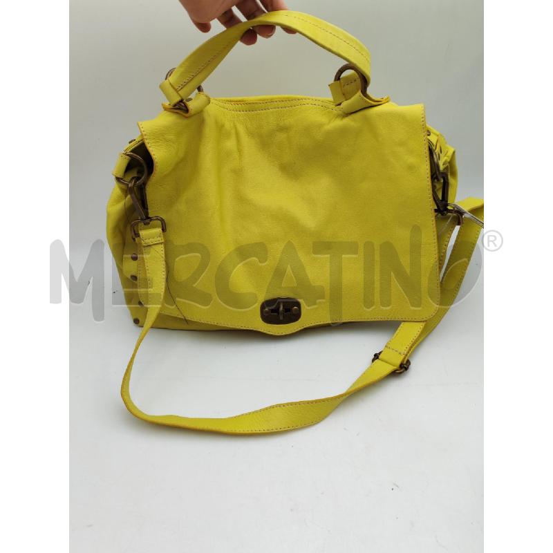 BORSA DONNA GIALLO MASSIMILIANO INCAS PELLE | Mercatino dell'Usato Albenga 1