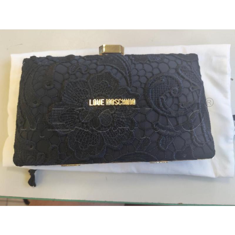 BORSA DONNA LOVE MOSCHINO NERO PIZZO | Mercatino dell'Usato Albenga 1