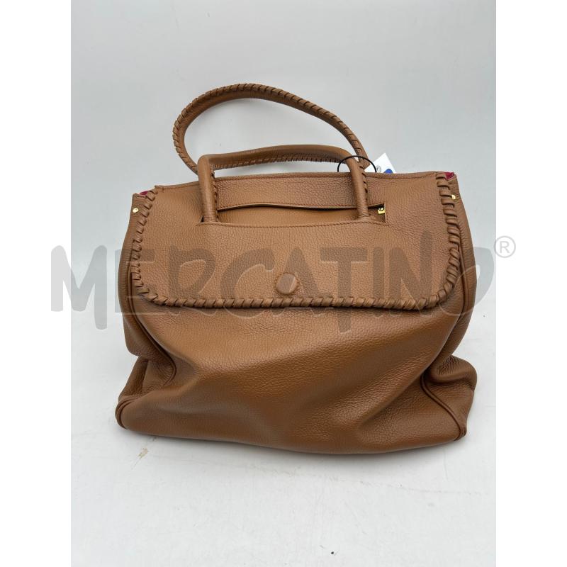 BORSA DONNA MARRONE VERA PELLE BRUNO CENERE | Mercatino dell'Usato Albenga 1