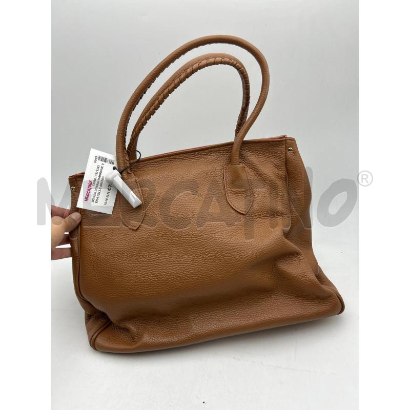 BORSA DONNA MARRONE VERA PELLE BRUNO CENERE | Mercatino dell'Usato Albenga 2