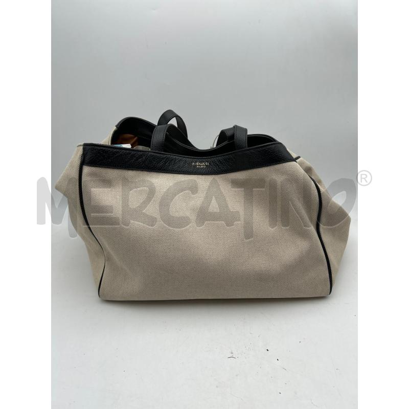 BORSA DONNA NERO BEIGE AVENUE 67 | Mercatino dell'Usato Albenga 1