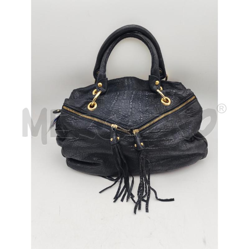 BORSA DONNA NERO VERA PELLE BAGATT  | Mercatino dell'Usato Albenga 1
