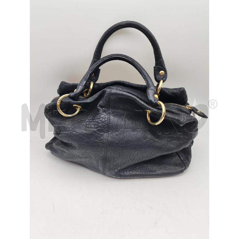 BORSA DONNA NERO VERA PELLE BAGATT  | Mercatino dell'Usato Albenga 2