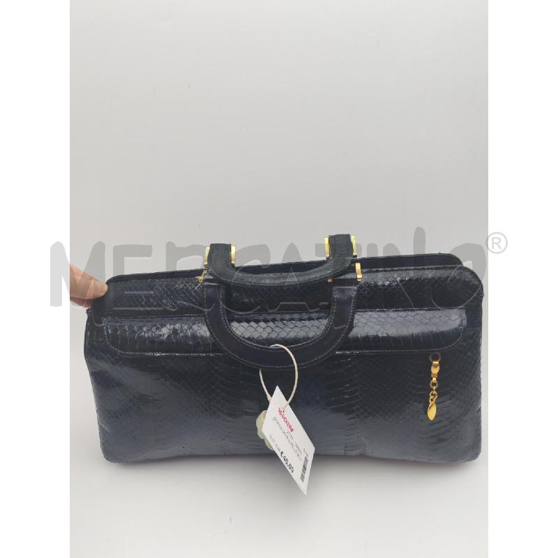 BORSA DONNA PELLE BLU  | Mercatino dell'Usato Albenga 1
