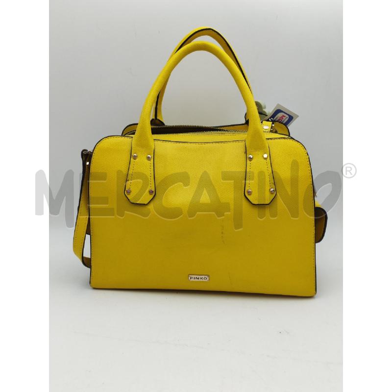 BORSA DONNA PELLE GIALLO PINKO  | Mercatino dell'Usato Albenga 1