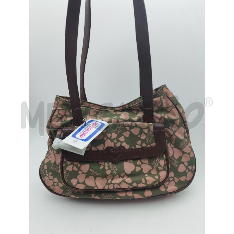 BORSA DONNA VERDE ROSA MOSCHINO JEANS  | Mercatino dell'Usato Albenga 1