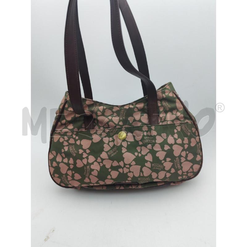 BORSA DONNA VERDE ROSA MOSCHINO JEANS  | Mercatino dell'Usato Albenga 2