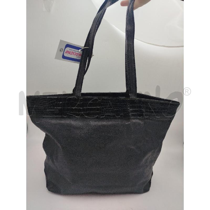 BORSA DONNA VINTAGE BLU PELLE BORBONESE | Mercatino dell'Usato Albenga 2