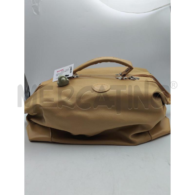 BORSONE PELLE BEIGE ROSSI MILANO | Mercatino dell'Usato Albenga 1