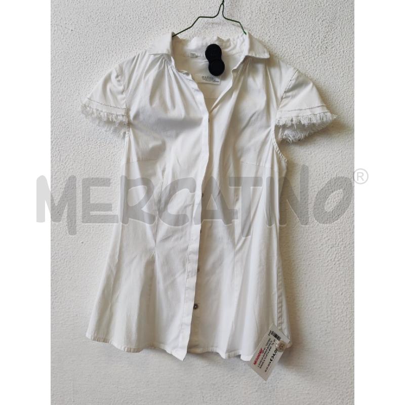 CAMICIA DONNA BIANCO MANICA CORTA BARBA  | Mercatino dell'Usato Albenga 1