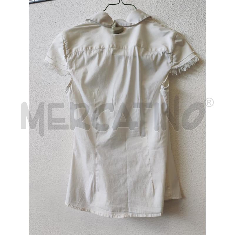 CAMICIA DONNA BIANCO MANICA CORTA BARBA  | Mercatino dell'Usato Albenga 2