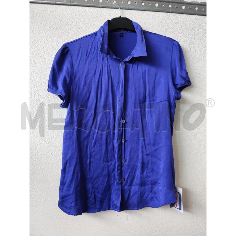 CAMICIA DONNA WALTER VOULAZ SETA BLU ELETTRICO  | Mercatino dell'Usato Albenga 1