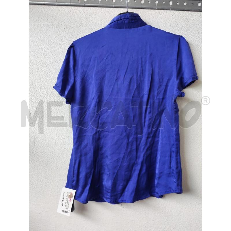 CAMICIA DONNA WALTER VOULAZ SETA BLU ELETTRICO  | Mercatino dell'Usato Albenga 2