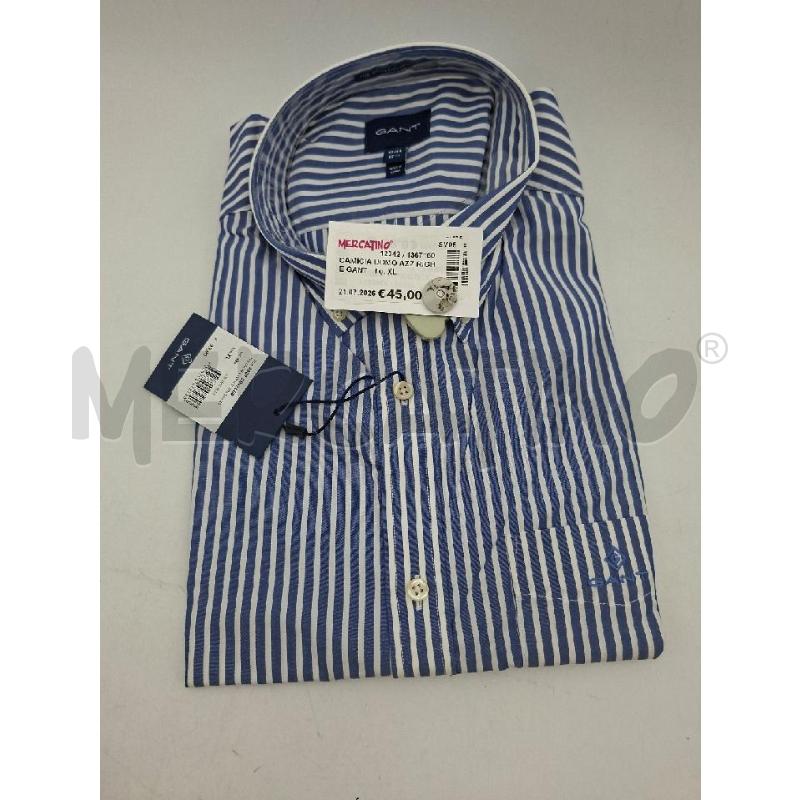 CAMICIA UOMO AZZ RIGHE GANT  | Mercatino dell'Usato Albenga 1