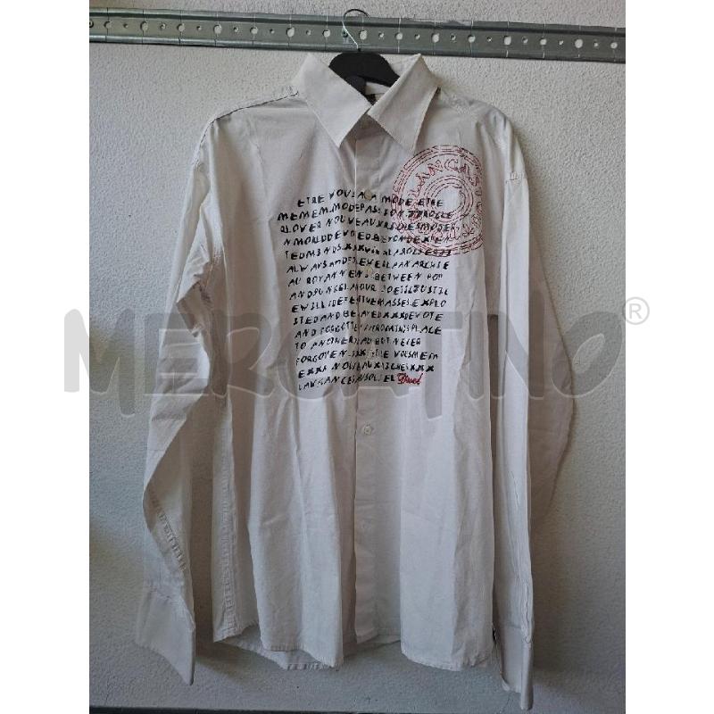 CAMICIA UOMO BIANCO SCRITTE DIESEL  | Mercatino dell'Usato Albenga 1