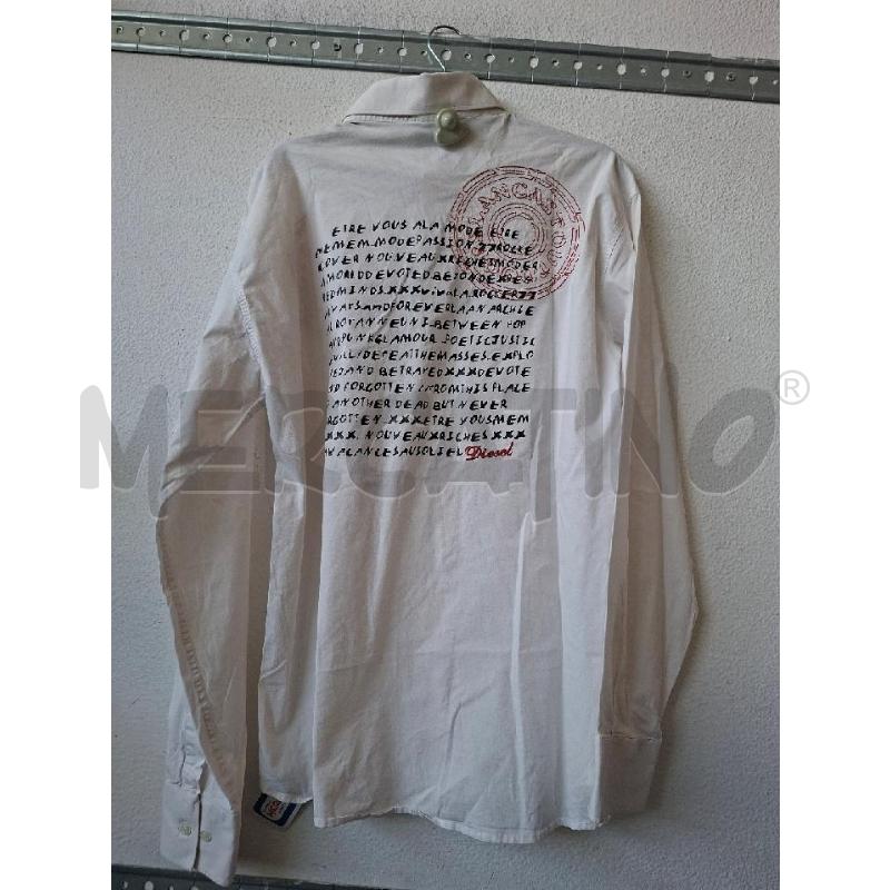 CAMICIA UOMO BIANCO SCRITTE DIESEL  | Mercatino dell'Usato Albenga 2
