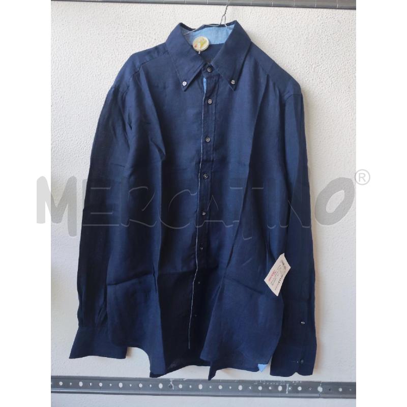 CAMICIA UOMO BLU LINO BELMONTE  | Mercatino dell'Usato Albenga 1